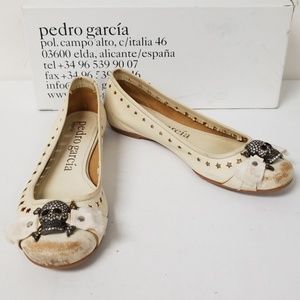 Pedro Garcia Bone Avalon Ildara Slip On Flats 35.5